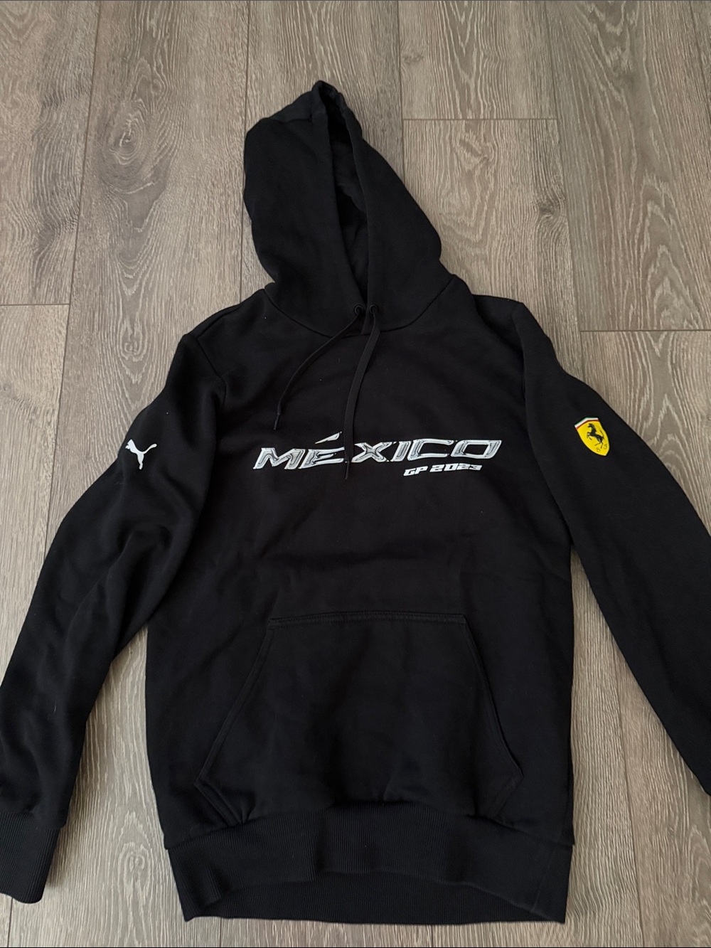 Puma Black Mexico GP 2021 Men's Hoodie with Ferrari Patch